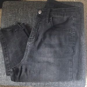 High waisted black denim jeans